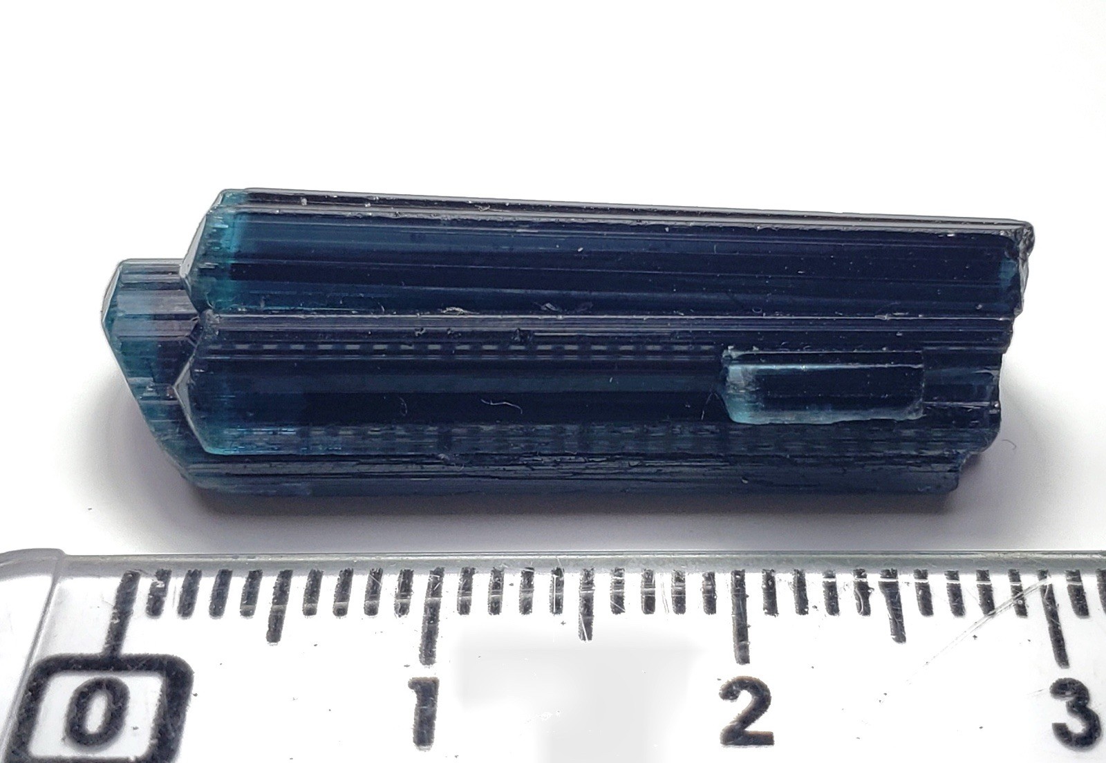 Dark Blue Indicolite Tourmaline Crystal From Afghanistan Peech Mine 29.9 Carats