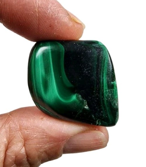 Malachite Polished Stone from the Congo 21.8 grams