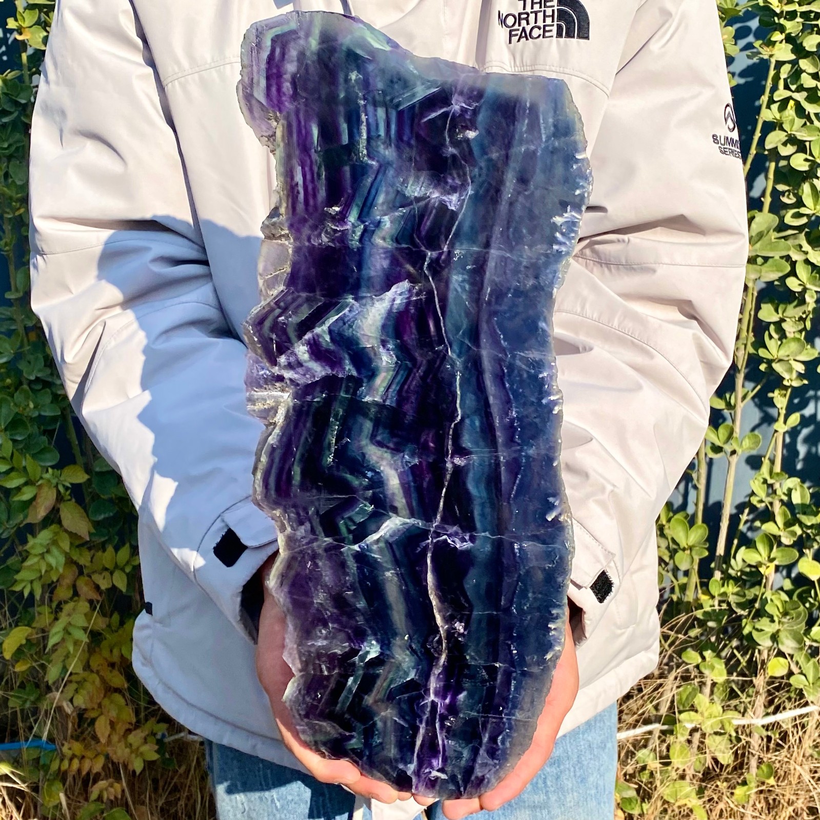 10LB Natural beautiful Rainbow Fluorite Crystal Rough slices stone specimens