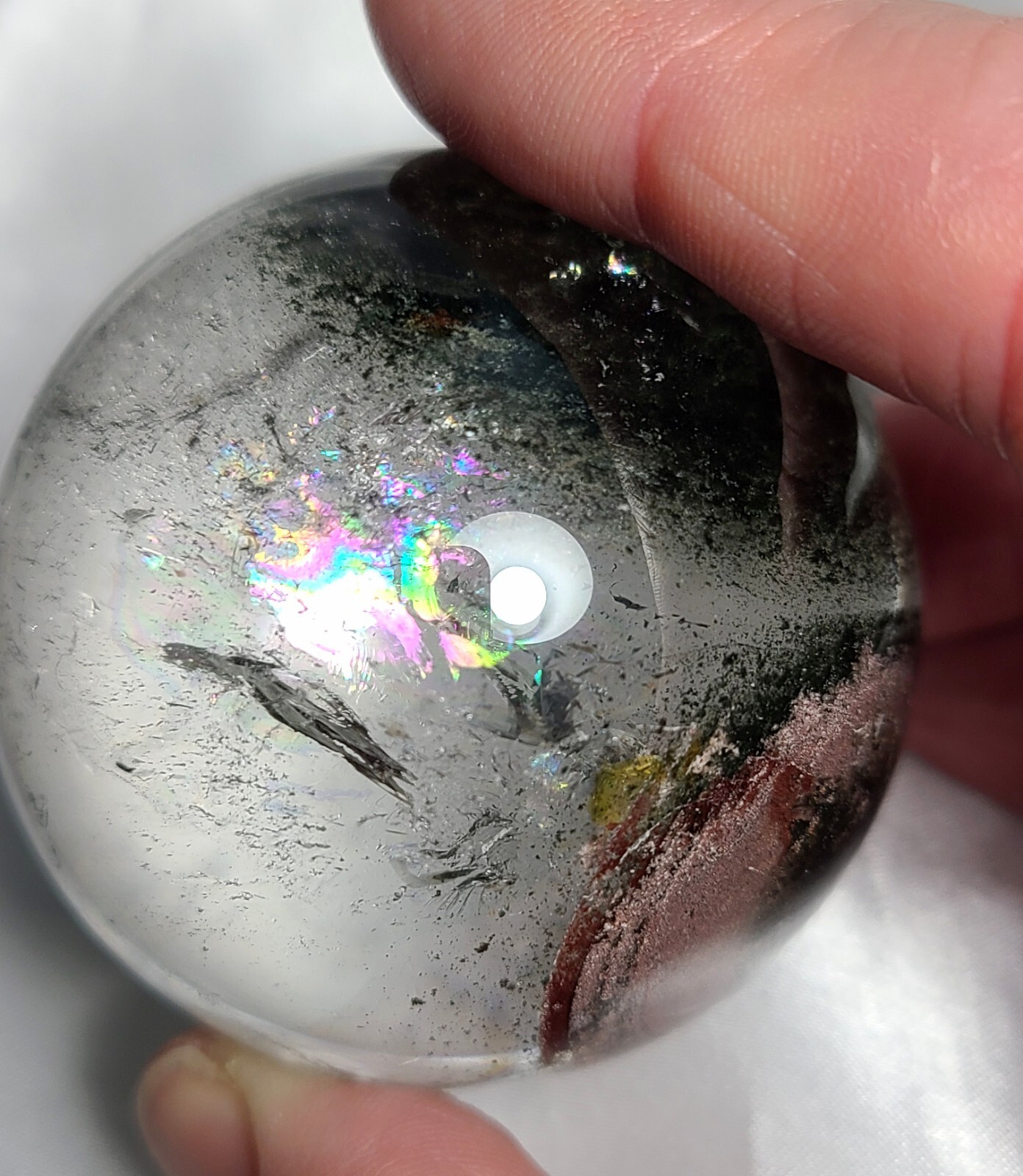 2″ 51mm 179g AA++ Stunning Garden Quartz Massive Rainbows Sphere Crystal Ball