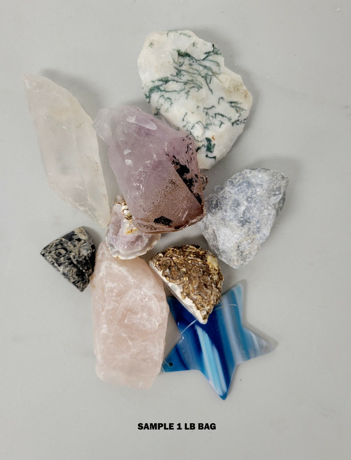 Random Crystals Lot, Assorted Mixed Gemstones, Bulk Rough & Tumbled Stones