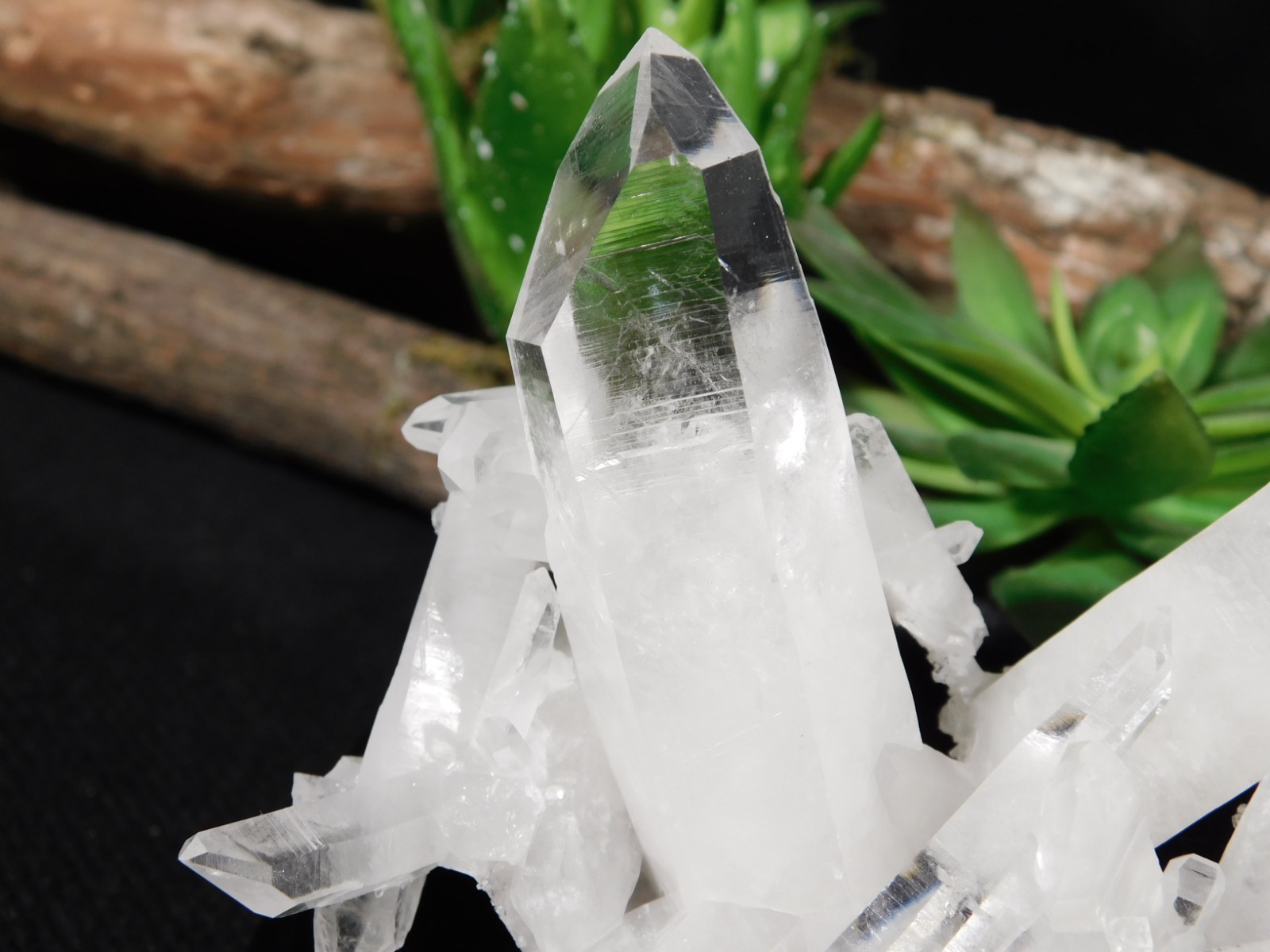 Larger! VERY TRANSLUCENT Quartz Crystal Cluster Collier Creek ARKANSAS 150gr