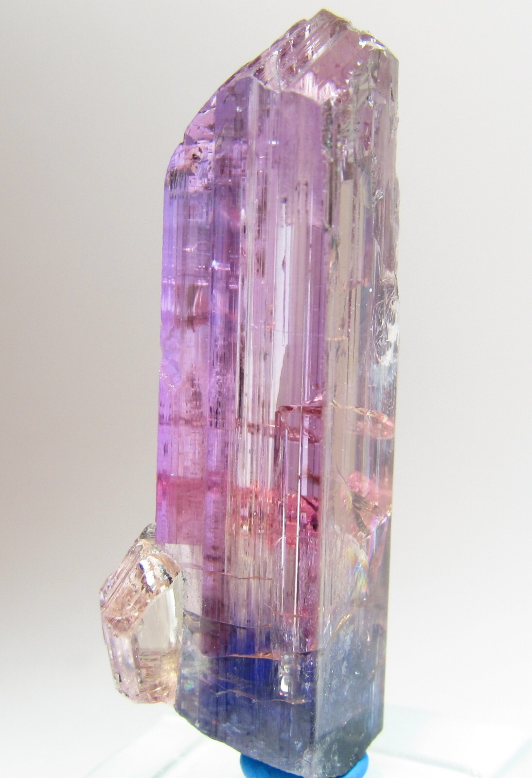 EXTRAORDINARY ELONGATED UNIQUE FINE GEM PINK TANZANITE CRYSTAL!!! TANZANIA