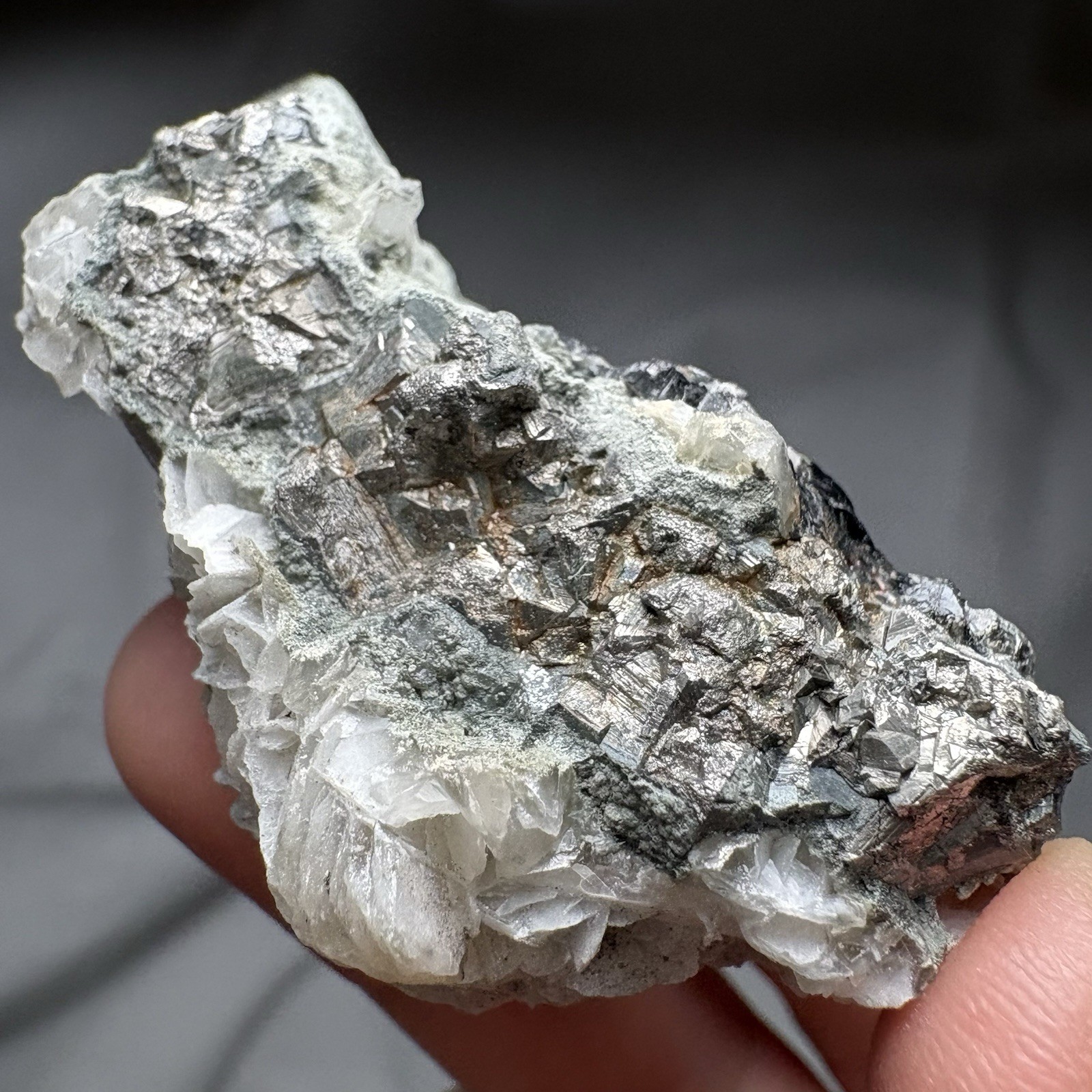 Inner Mongolia Calcite Arsenopyrite Association – Metallic Crystal Raw Specimen