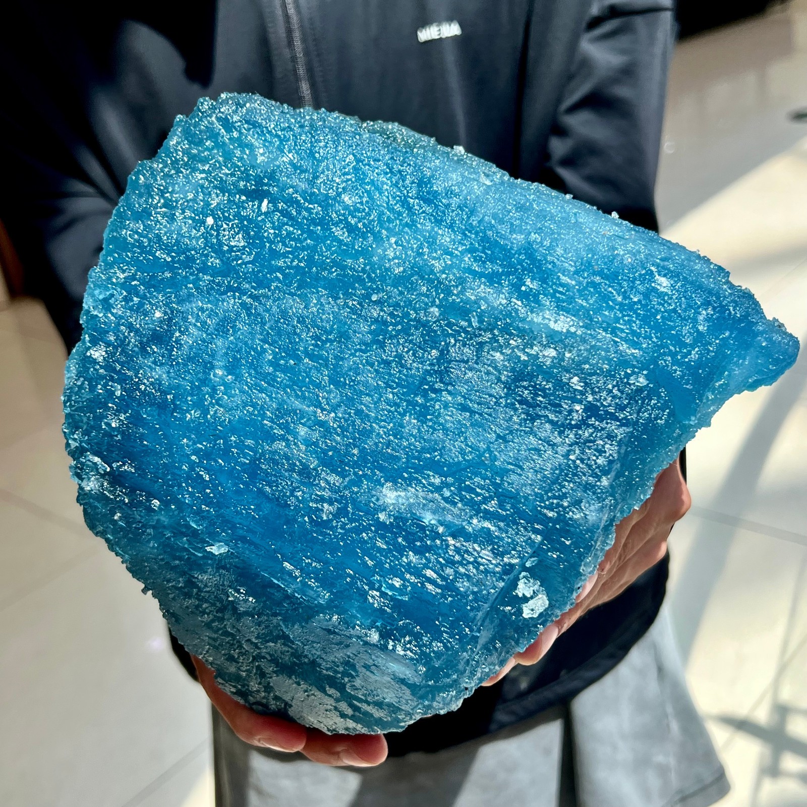 10LB pound natural aquamarine quartz crystal mineral sample for Reiki healing