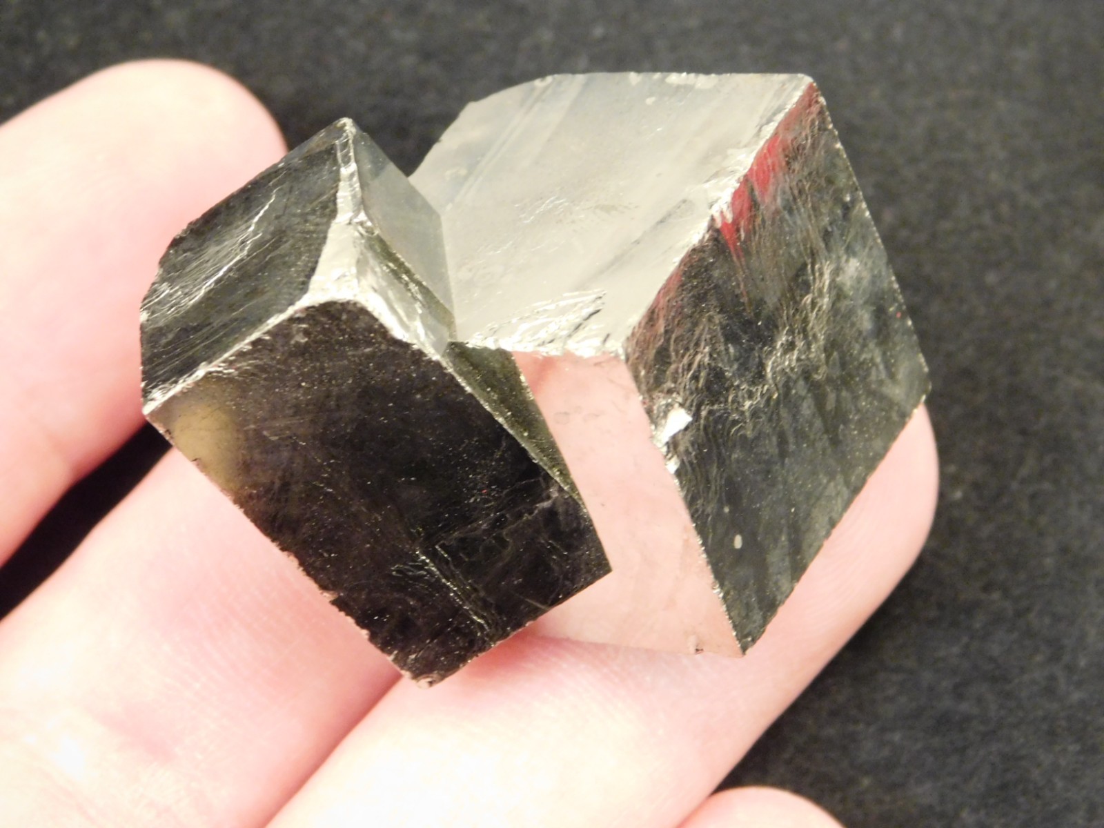 Nice and 100% Natural PYRITE CUBE TWIN From Peru 75.5gr