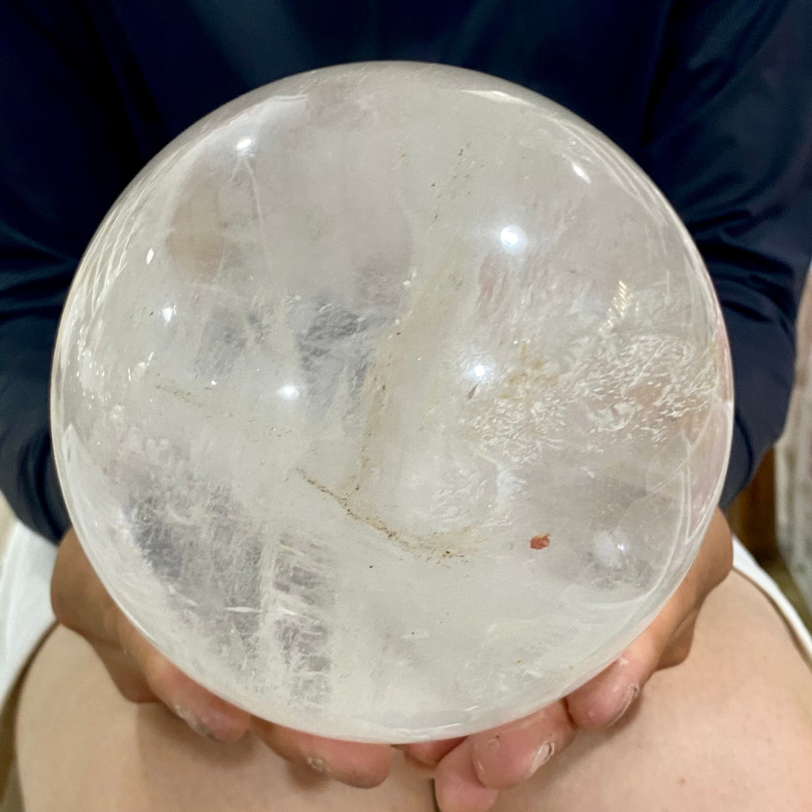 7.03LB Natural clear quartz sphere quartz crystal ball reiki Energy healing
