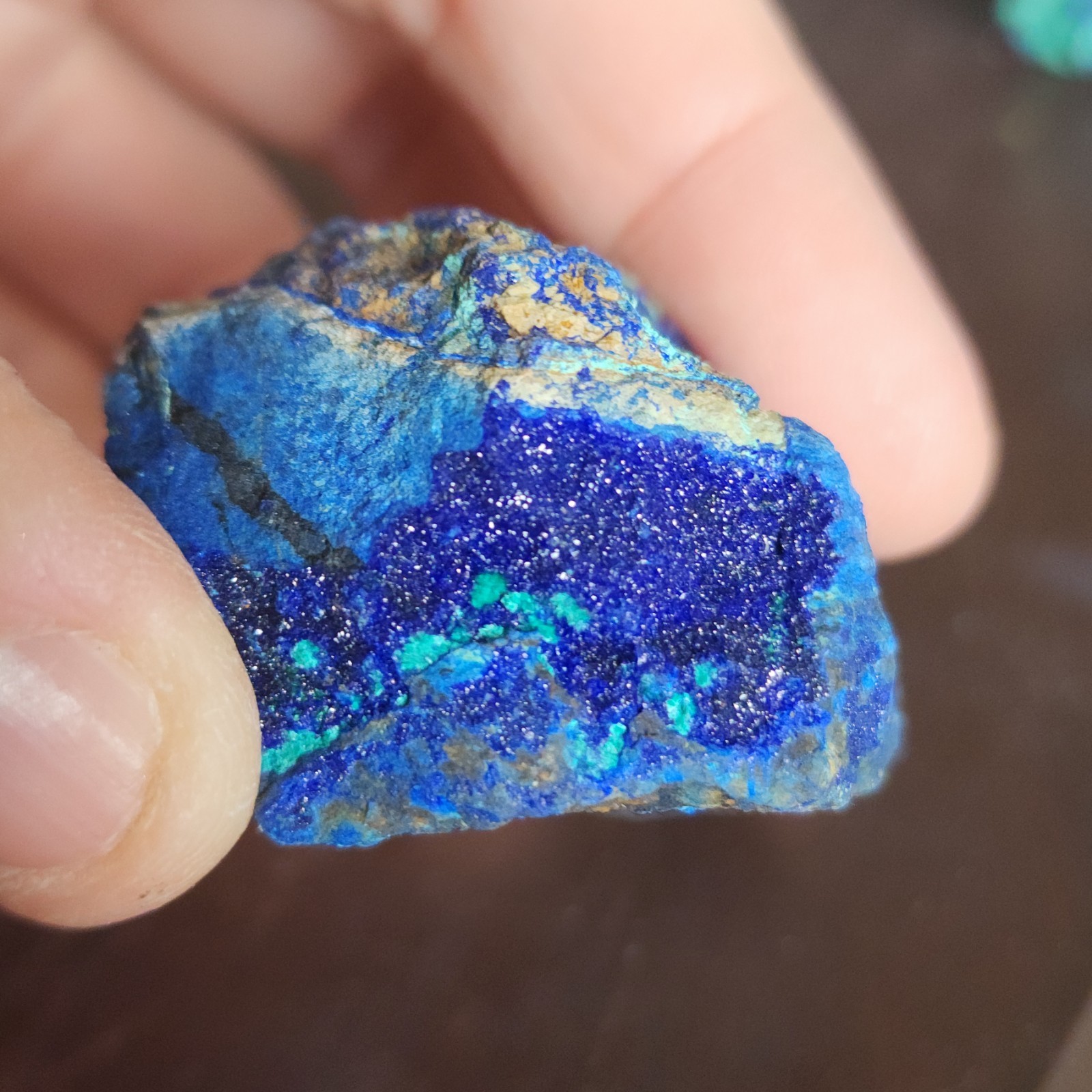 Azurite with Malachite Copper Mineral Specimen – 106g – USA
