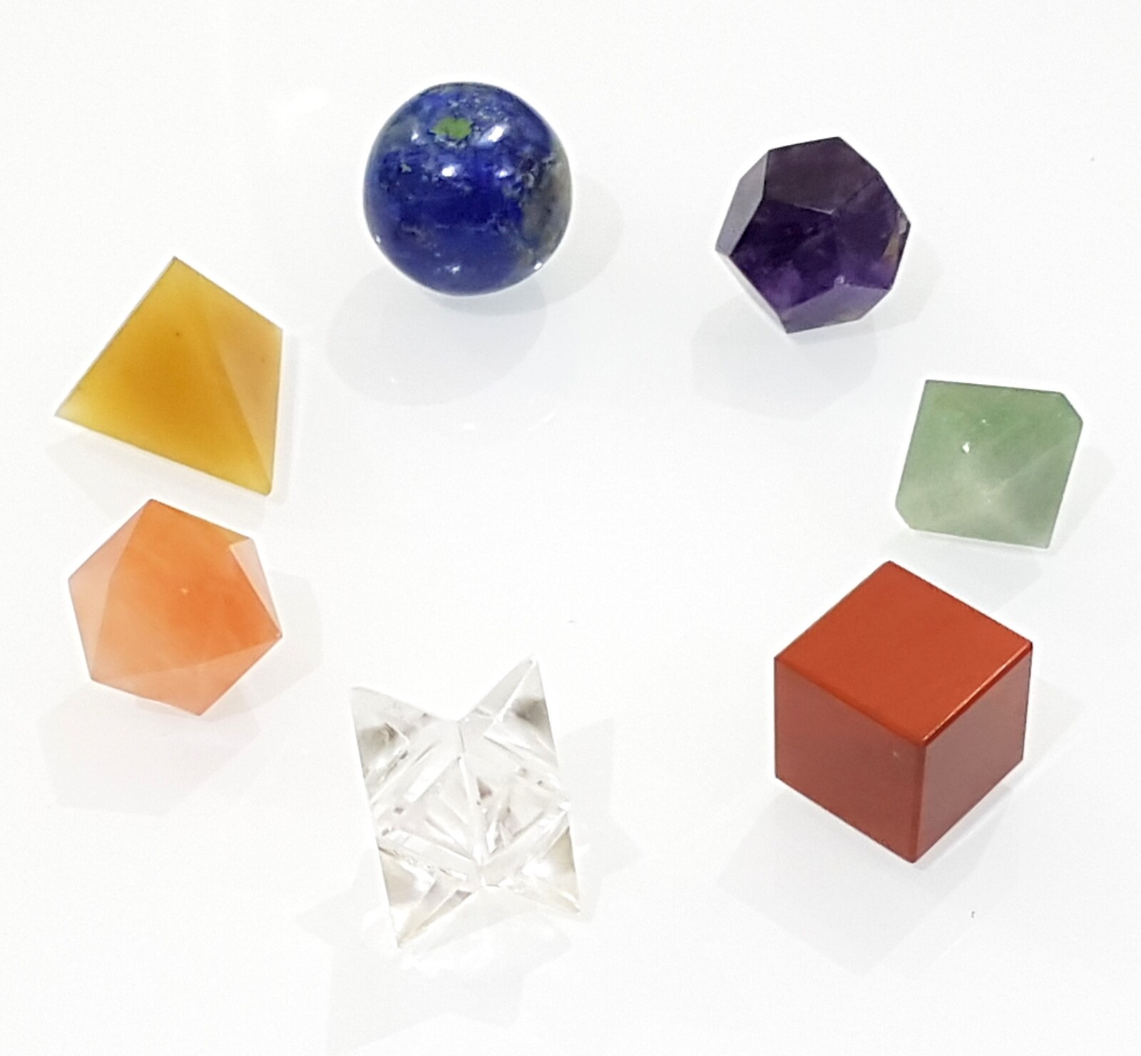 Sacred Chakra Geometry Set All 7 Chakras Stone Geometry All 7 Shape Chakra Set