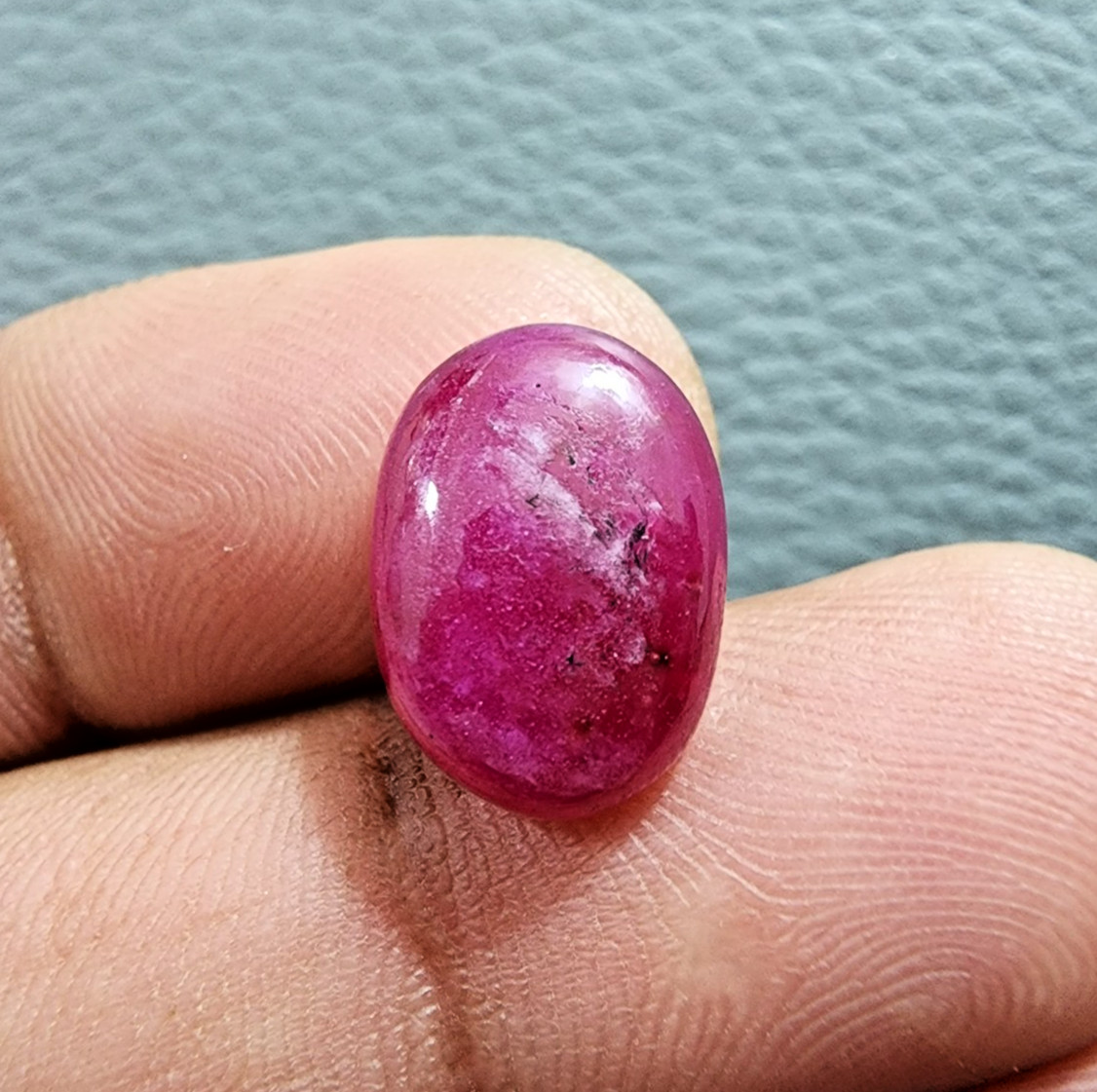 9.30 Crt Glowing Pink Ruby Heated Gemstone Cabochon Oval Shape Jewelry For Ring