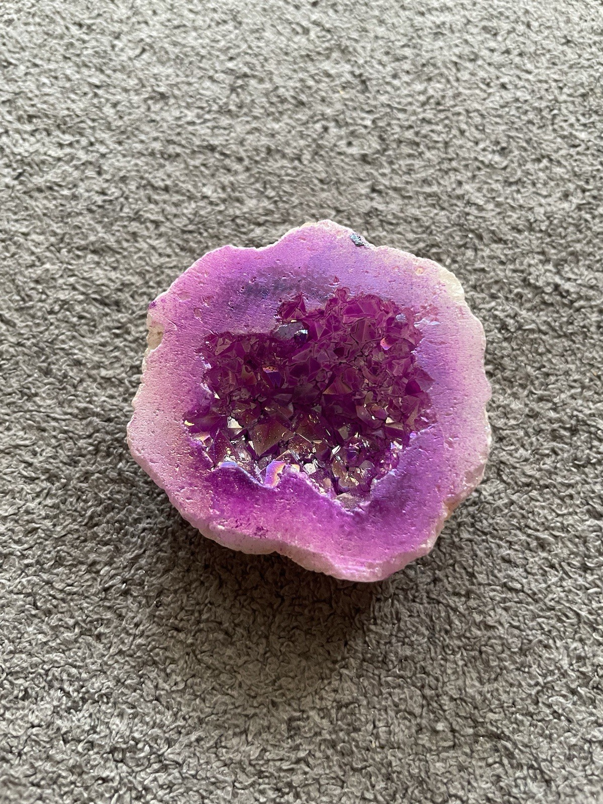 Morocco Aura Druzy Geode Crystal/Gemstone Pink 37G 2″