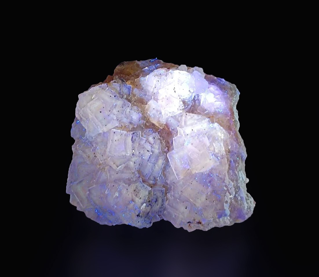 FLUORITE fluorescent crystals 7,0 x 6,5 x 4,5 cm SPAIN 12730