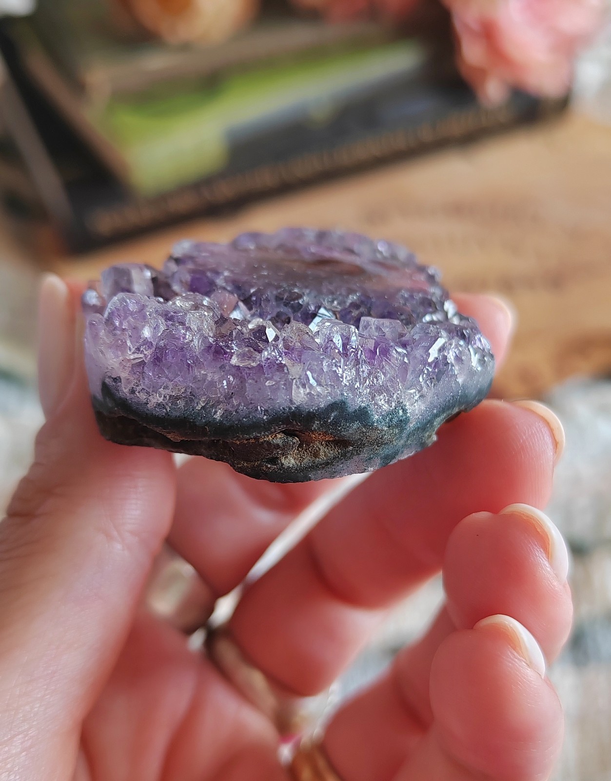 Rare Stalactite Amethyst, Uruguay, Eye Amethyst Zoning Crystal Purple Specimen
