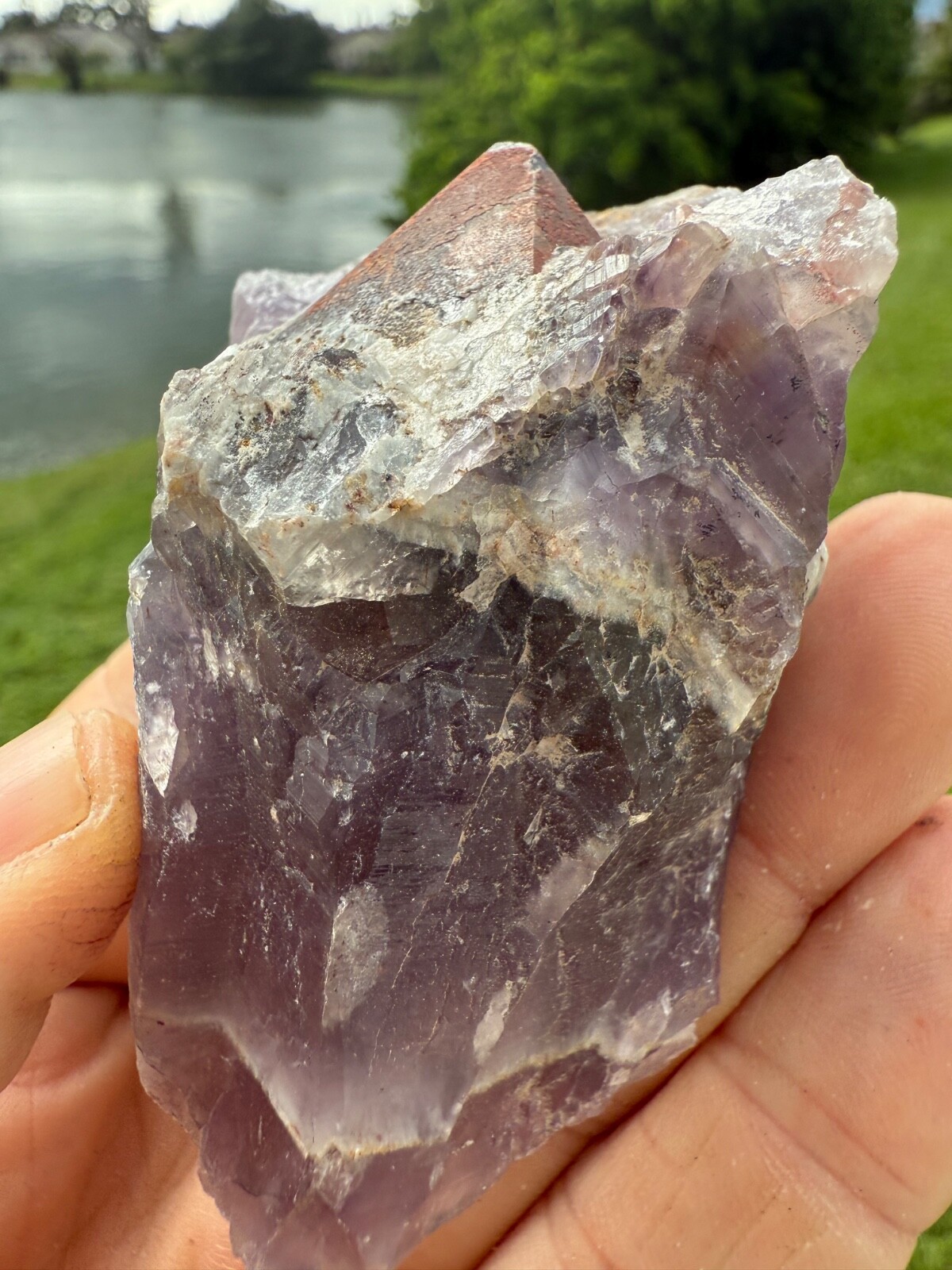 Auralite 23 Crystal Red Cap record keepers from Canada 146 grams 2.5″