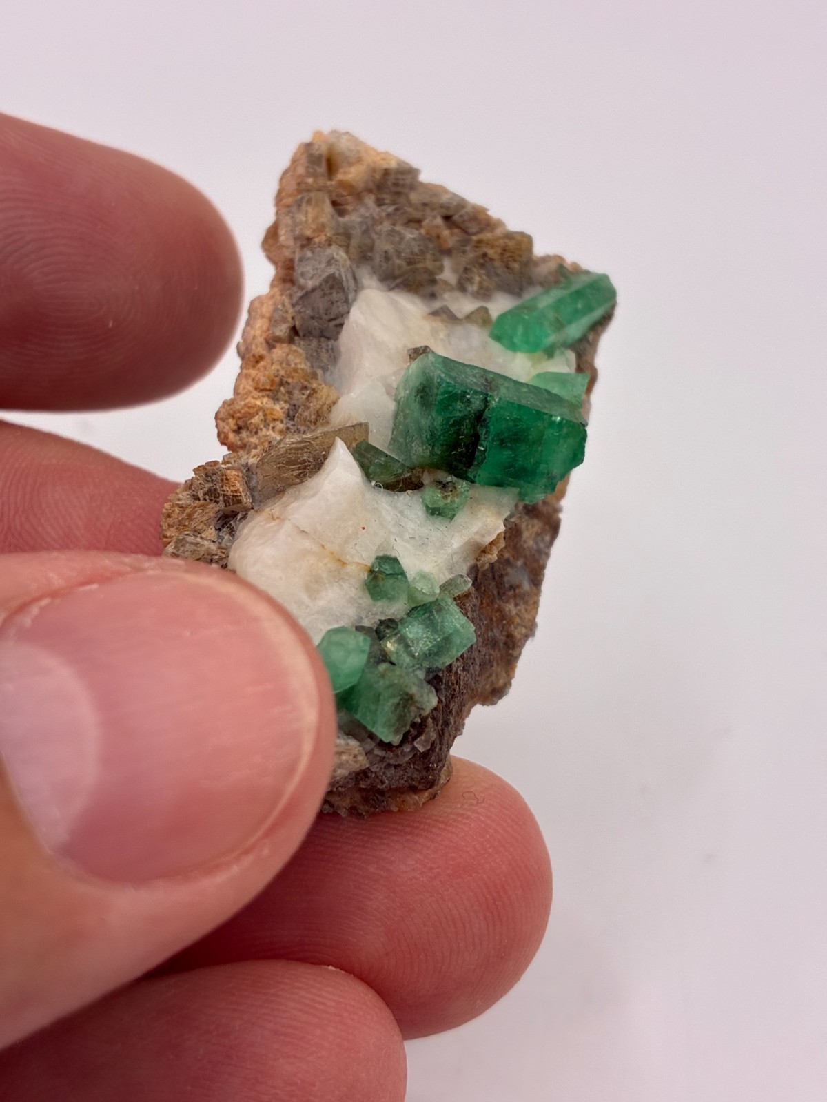 Rough Crystal Colombian Emerald Raw Matrix Collector Piece, Natural Not treament