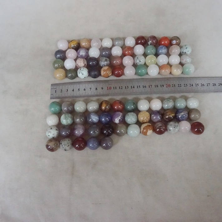 2.2LB 88Pcs Natural Quartz Crystal Jasper Sphere Ball Diverse Stone Healing 20mm