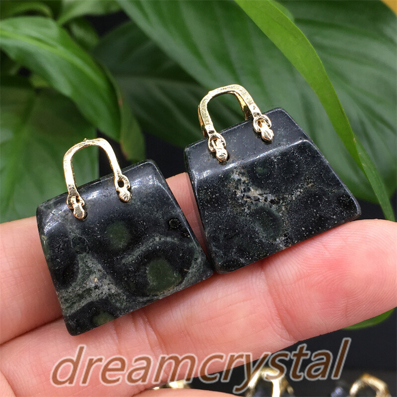 5pcs Mix Natural Quartz Crystal Fashion Bags Carved Skull Reiki Gem Gift