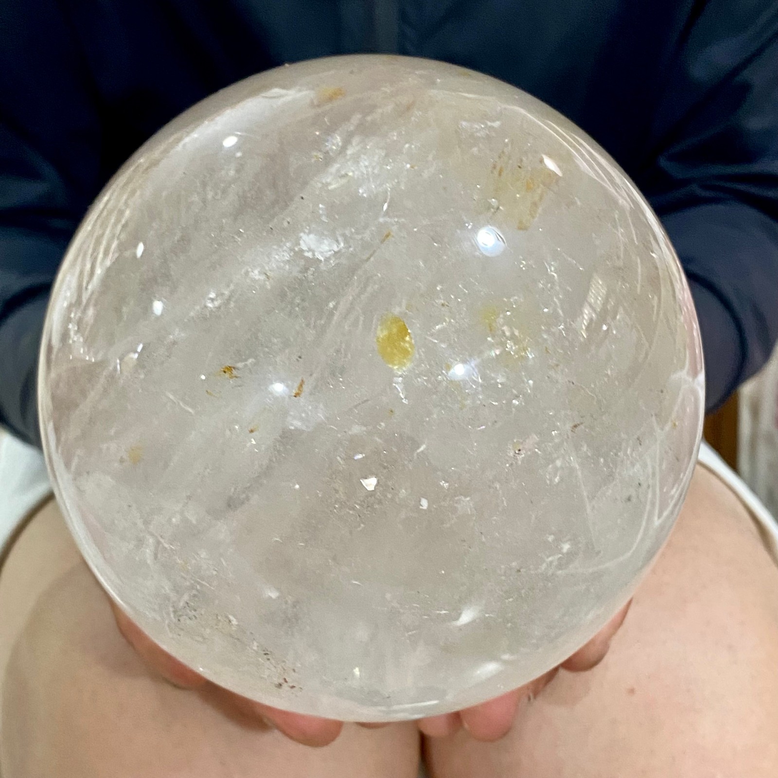 6.81LB Natural clear quartz sphere quartz crystal ball reiki Energy healing