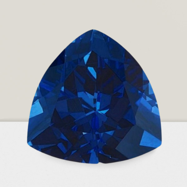 Blue Sapphire Trillion Cut Gemstone 5 Cts – 11 mm Flawless Loose Gem