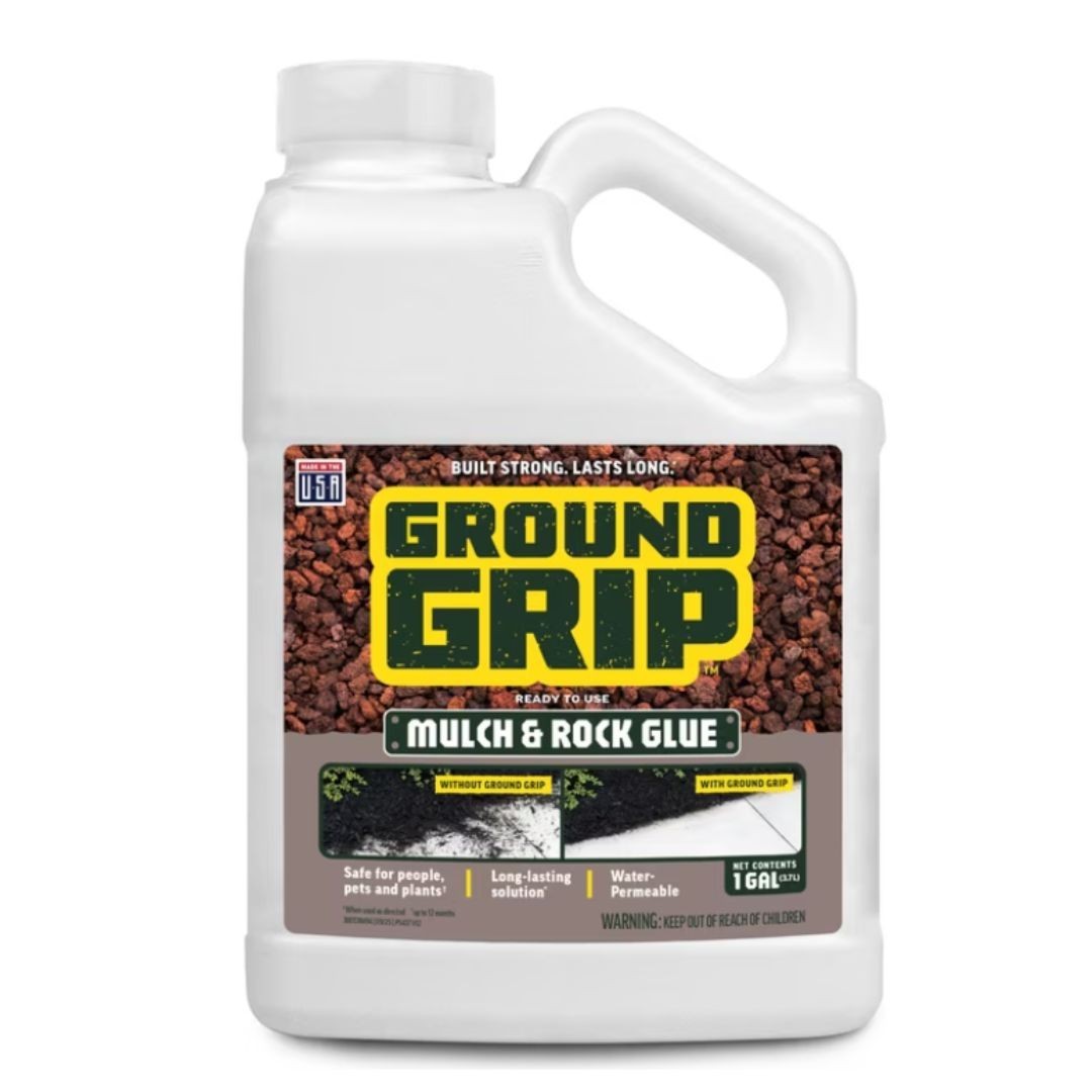 Ground Grip Mulch & Rock Bonding Glue for Landscaping 1 Gallon