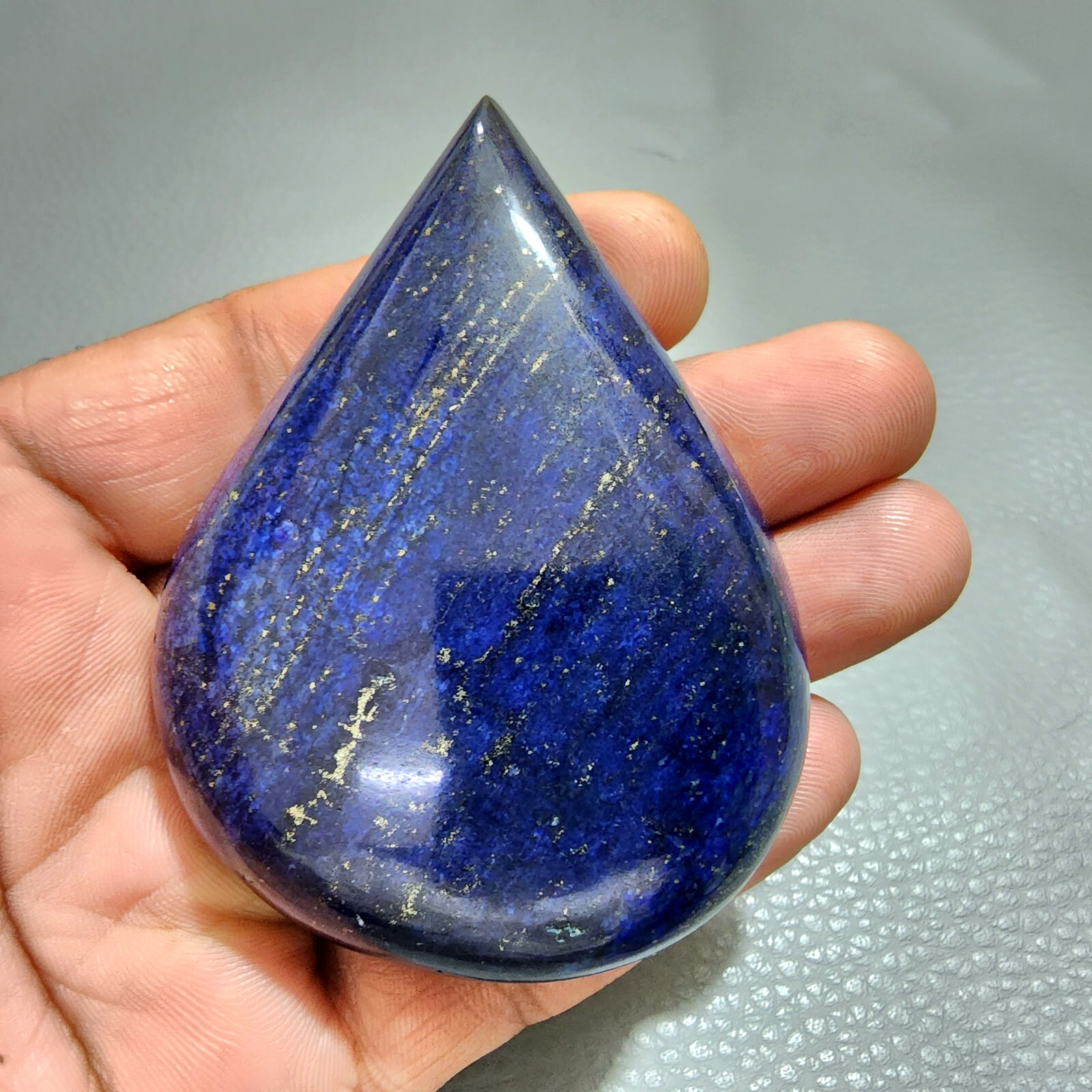 Ultimate Lapis Lazuli Palm Worry Stone Crystal Polished Loose Gemstone 606 Crt