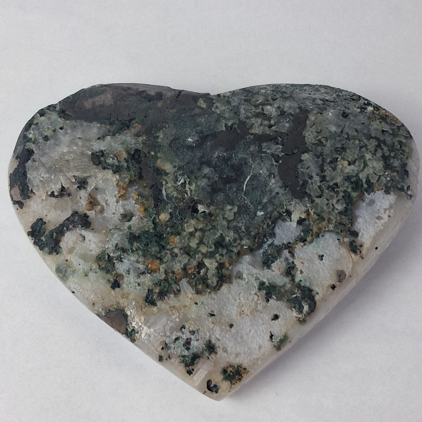 Heart Shaped Angel Aura Quartz Crystal Cluster Natural Rock 7 x 6 in