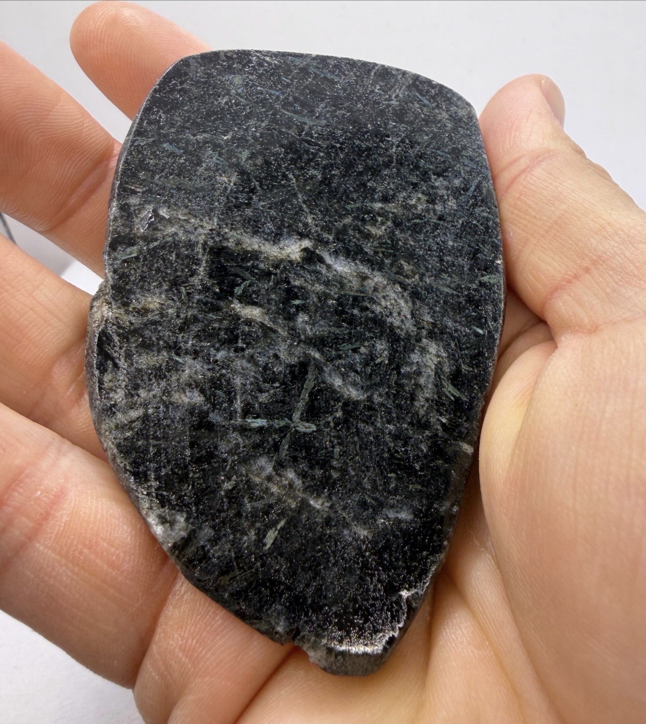 Nuummite Crystal Finland, Genuine Sorcerer’s Stone, Iridescent Stone, 70.92g
