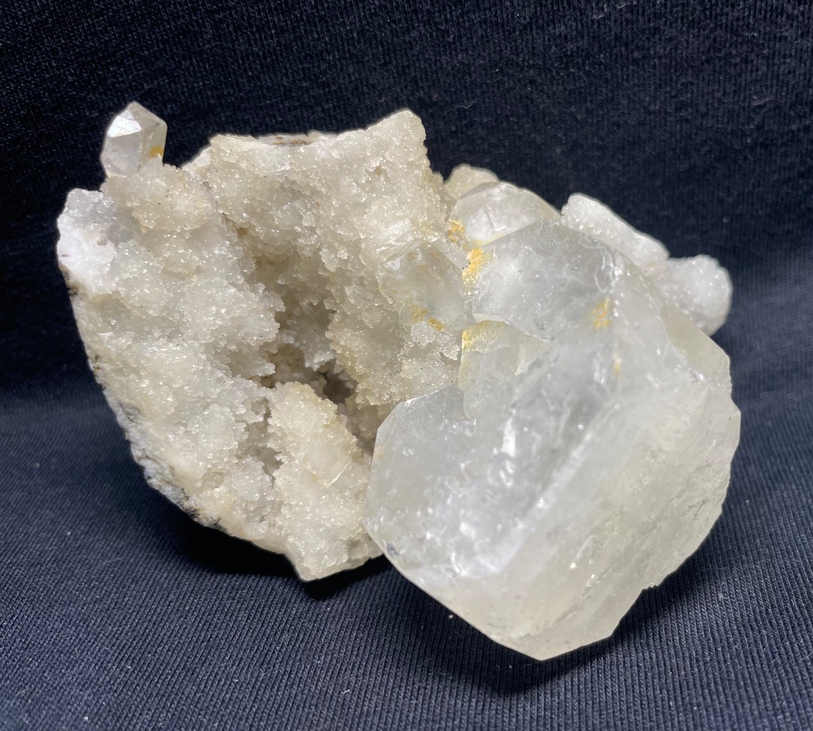 Natural Apophyllite cube in quartz crystal cluster specimens 202 gr 9x8x5 cm