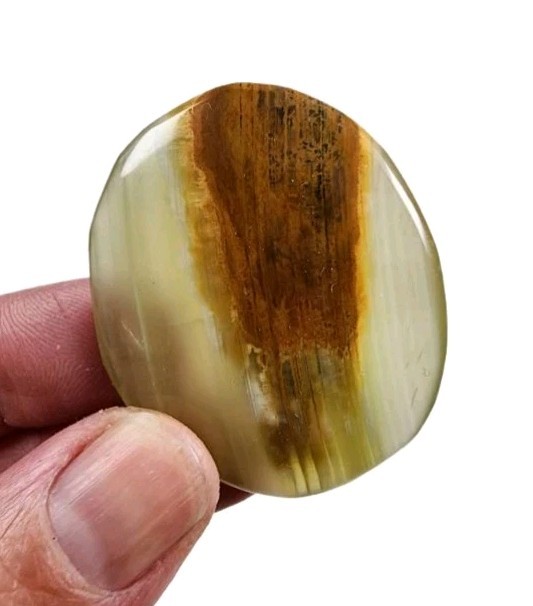Calcite Crystal Polished Smooth Stone Mexico 35.9 grams