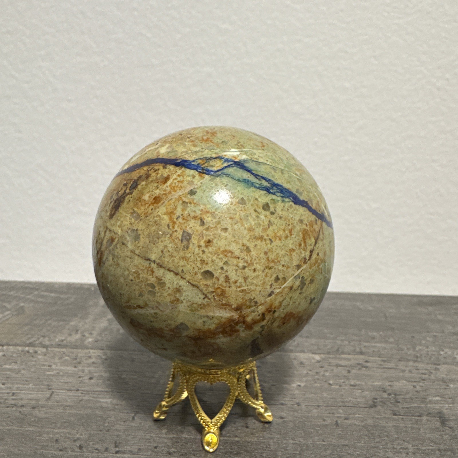 Azurite Crystal Sphere 197 Grams 50 mm