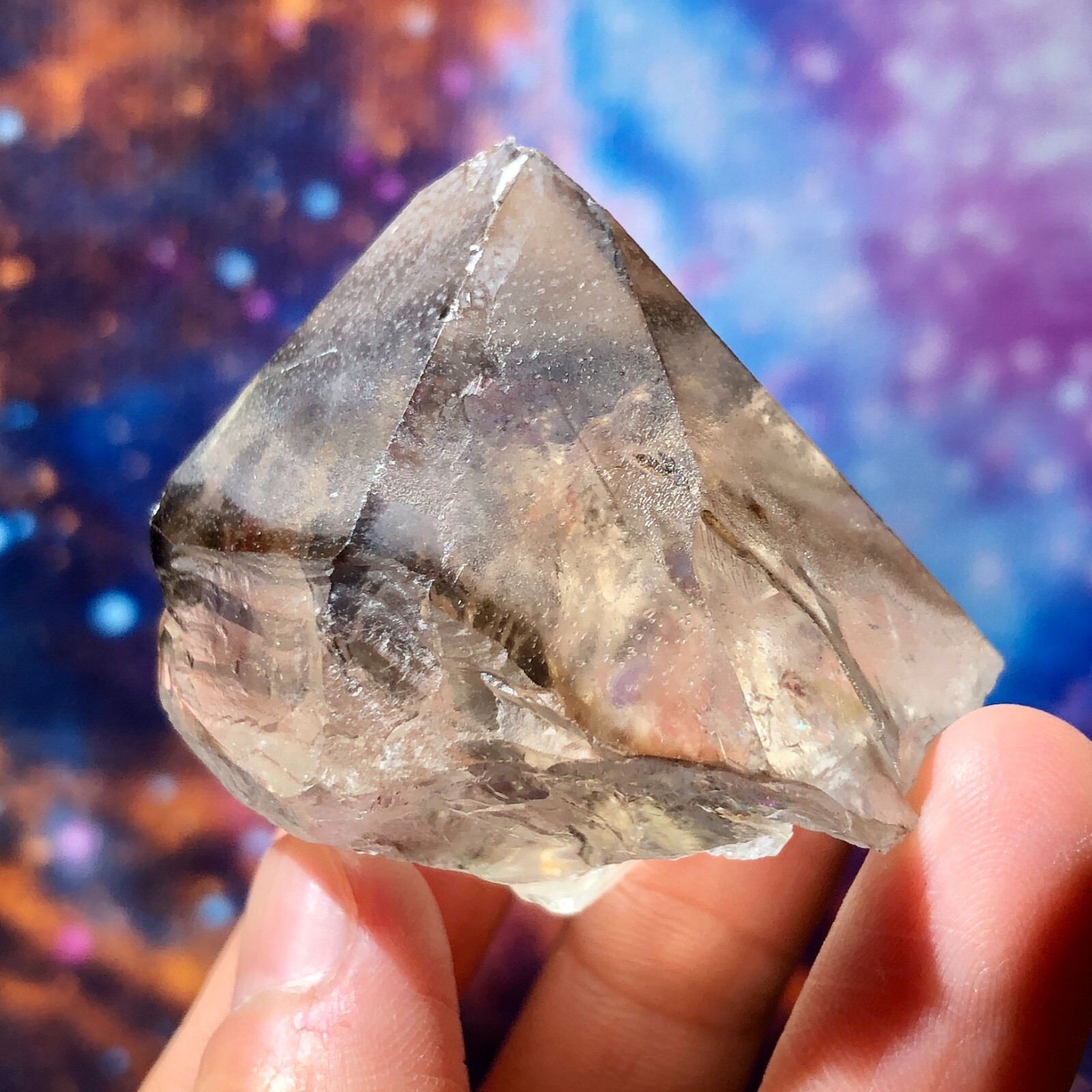 Brazil Elestial Quartz Skeletal Natural Raw Stone Healing Chakras 4.6×4.2cm 68g