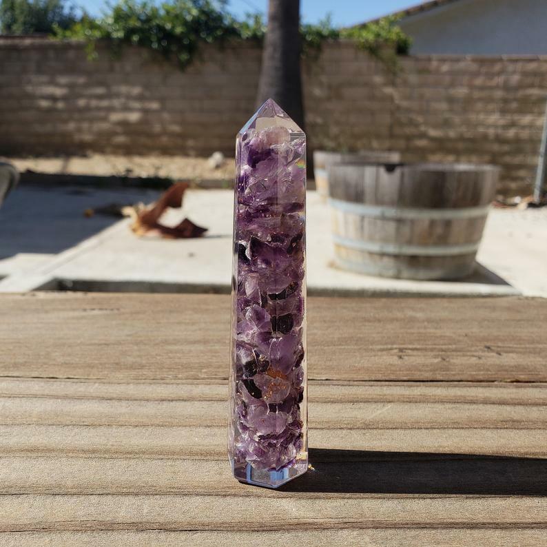 ORGONE AMETHYST OBELISK ORGONITE (ONE)