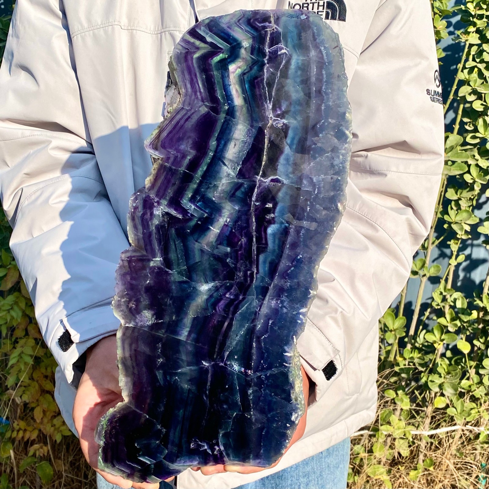 10LB Natural beautiful Rainbow Fluorite Crystal Rough slices stone specimens