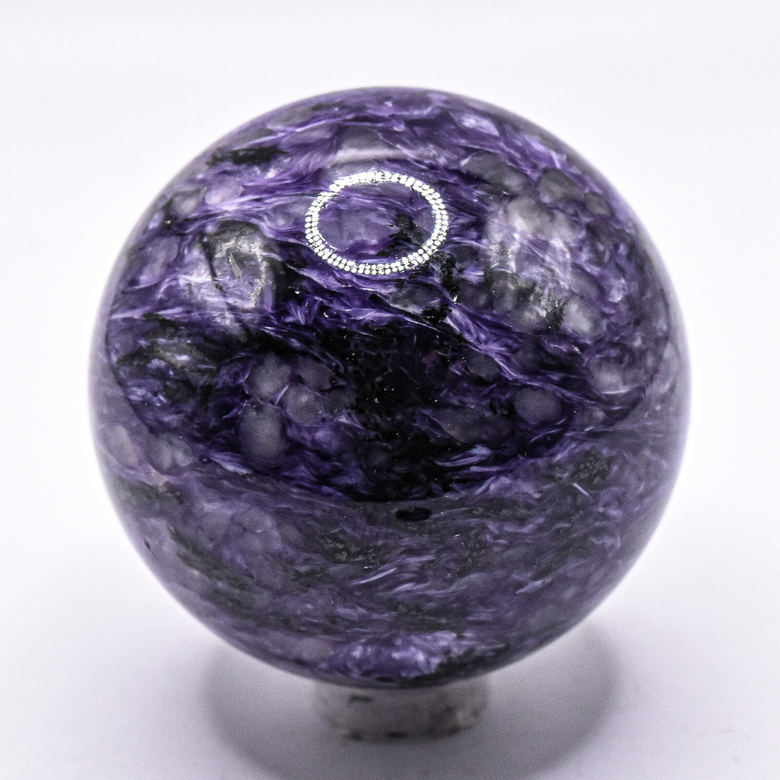 2″ Purple Charoite Sphere Natural Sparkling Mineral Ball Crystal Gemstone Russia