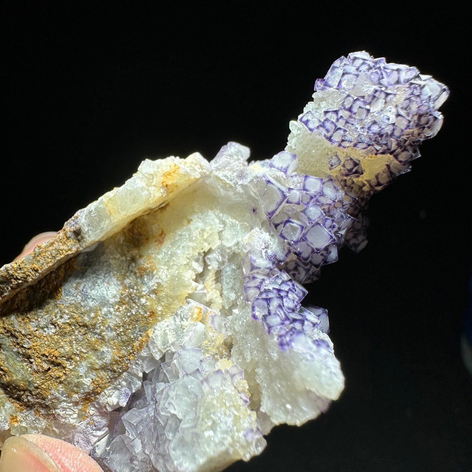 Natural Purple Fluorite Border Crystal Mineral Specimen Home Decor Healing