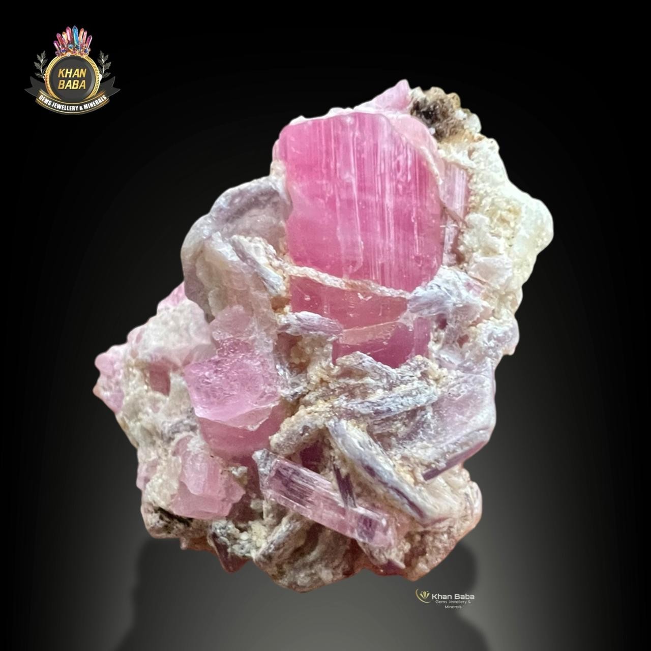 82ct | Natural Pink Tourmaline Crystal Cluster Specimen | Paprok, Afghanistan.