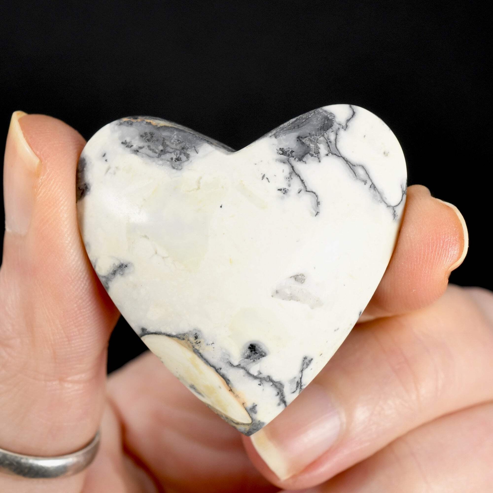 1.5in Maligano Jasper Heart Palm Stone, Indonesia 9