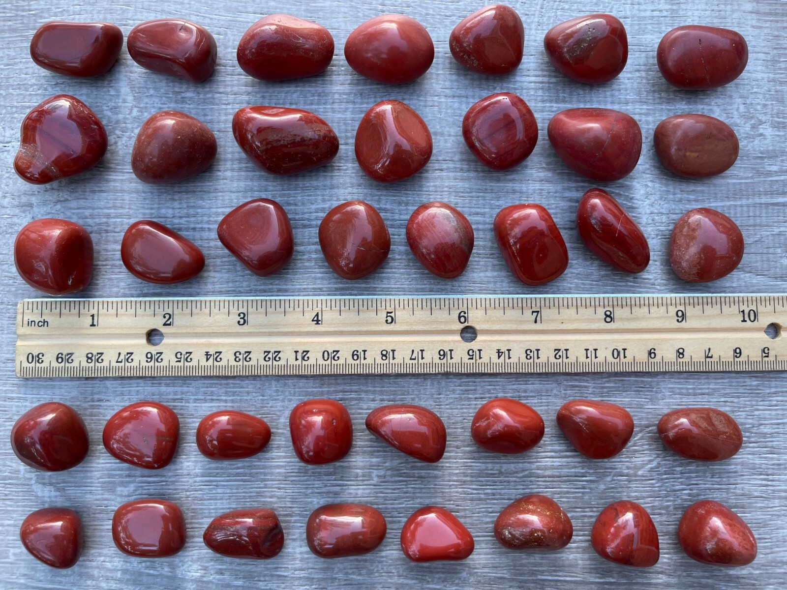 Grade A++ Red Jasper Tumbled Stones, 0.7″-1.25″ Tumbled Red Jasper,Pick A Weight
