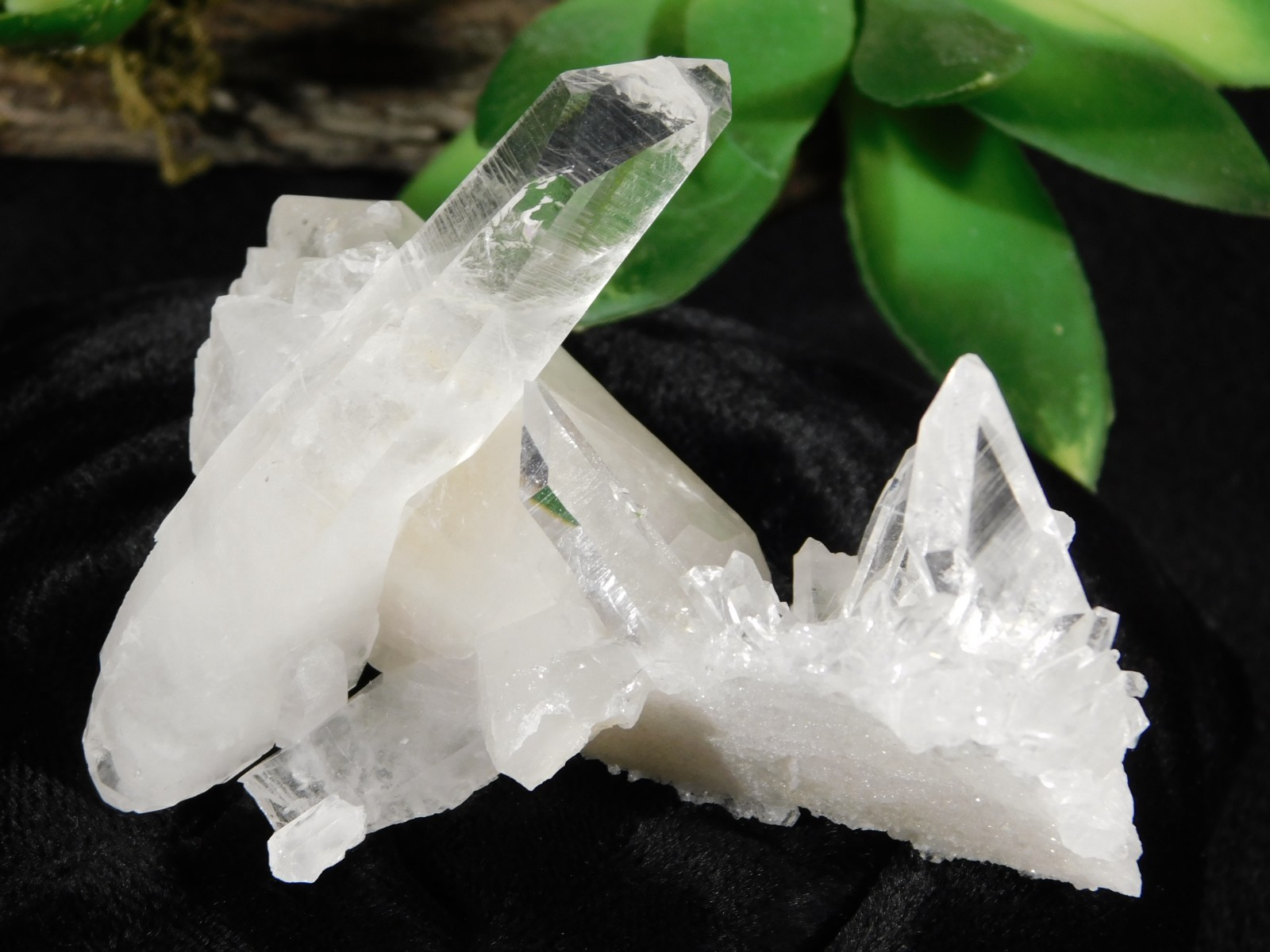 SUPER! TRANSLUCENT Quartz Crystal Cluster Collier Creek ARKANSAS 78.5gr