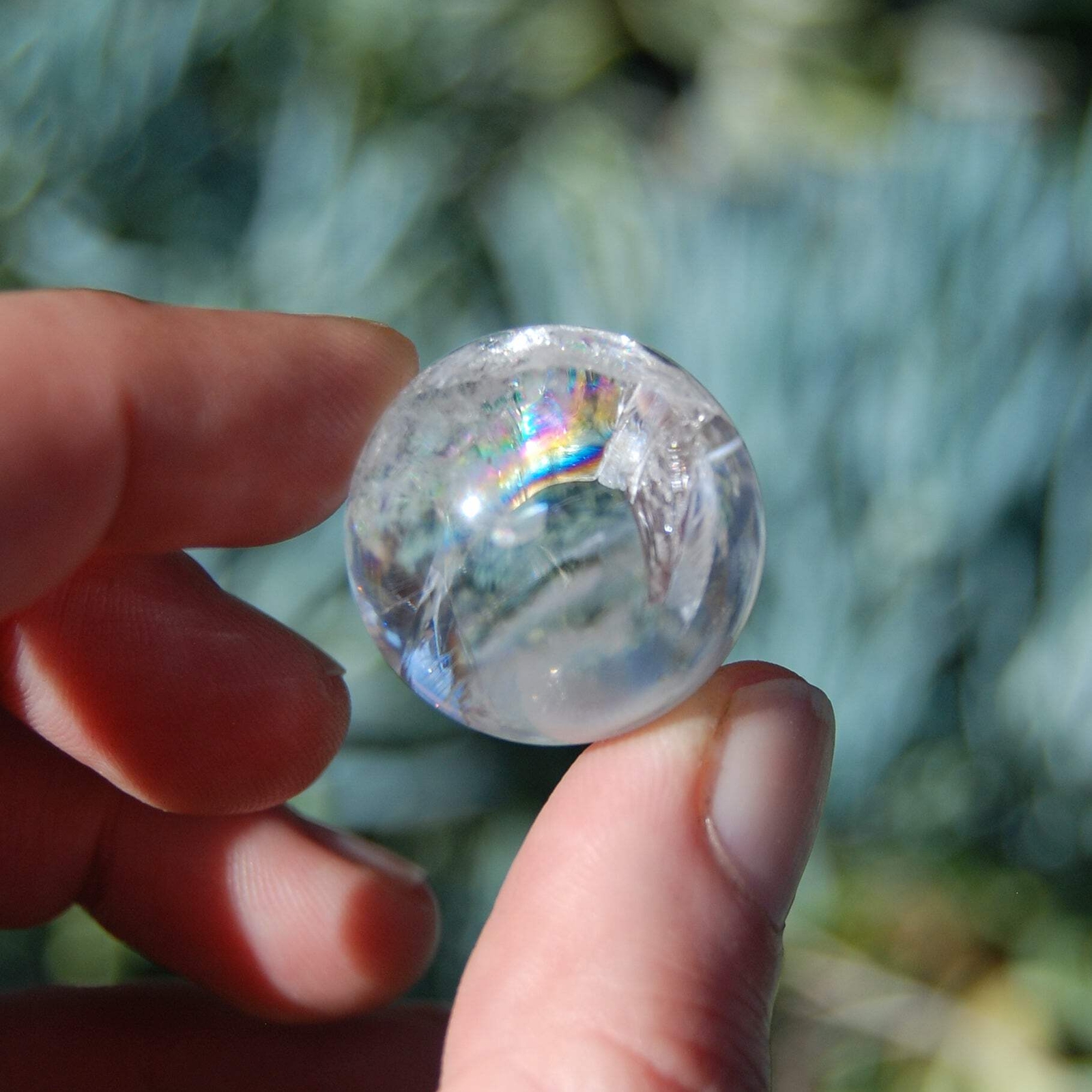ONE Rainbow Clear Quartz Crystal Sphere 22mm to 24mm
