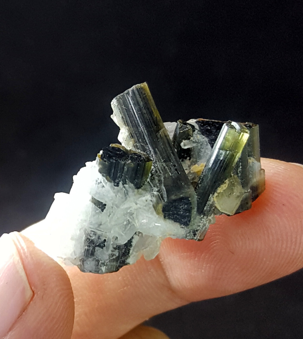 Natural Green Cap Tourmaline Crystals Spicemens From Astaknala Lot 21Pcs 692g
