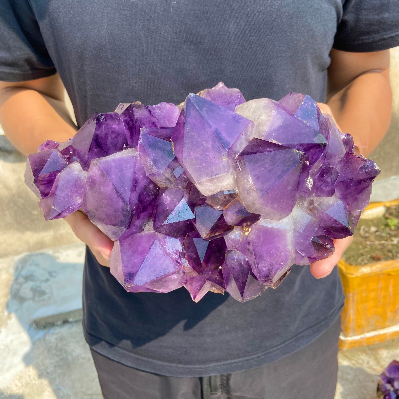 12.6lb Natural Amethyst geode quartz cluster crystal specimen Healing