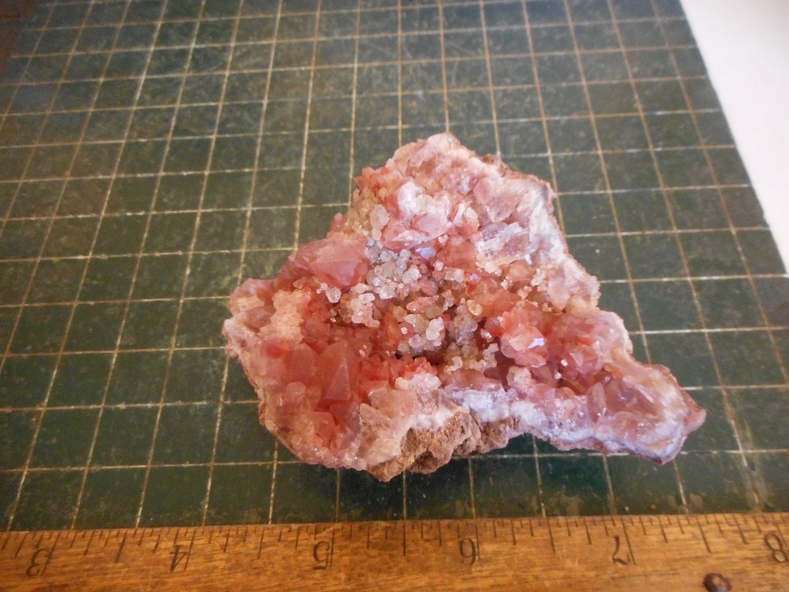 Rare Rose Quartz Crystal Cluster Geode. Pink Stone Specimen Brazil RQ54