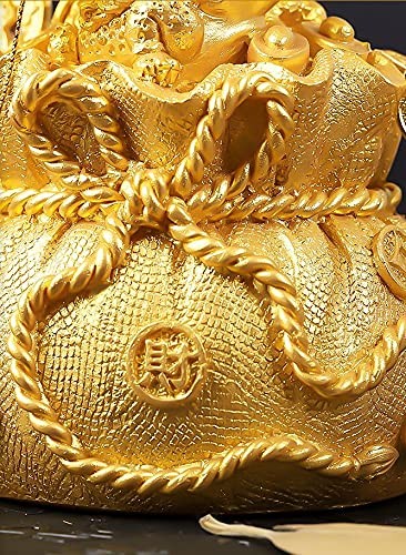 Feng Shui Crystal Money Tree with Dragon Pot Citrine Tree Hangs Lucky Cold Coins