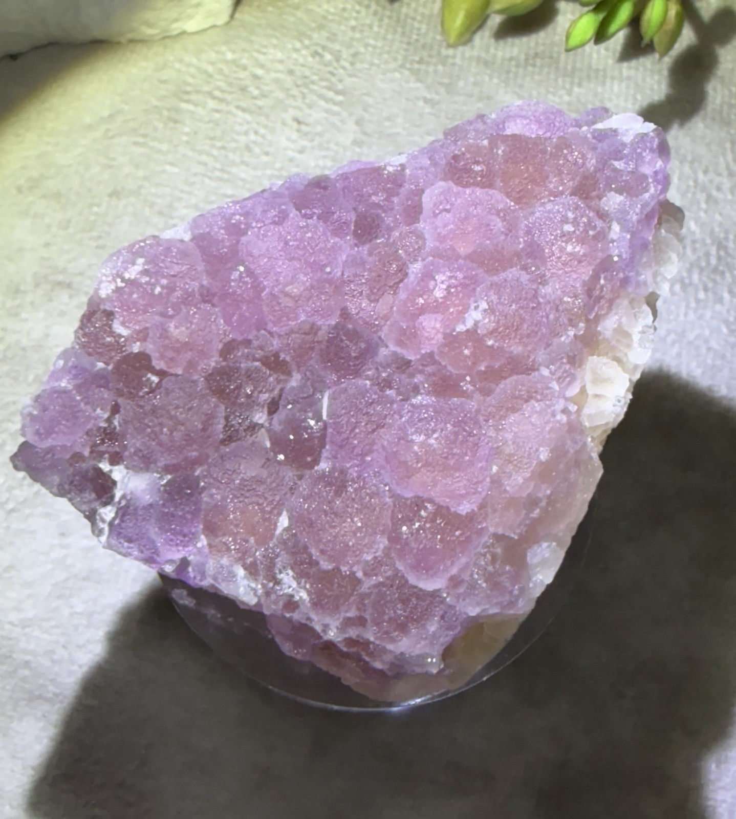 Crystal 119g Pink Bubble Fluorite UV Reactive Cluster Specimen Mineral Raw