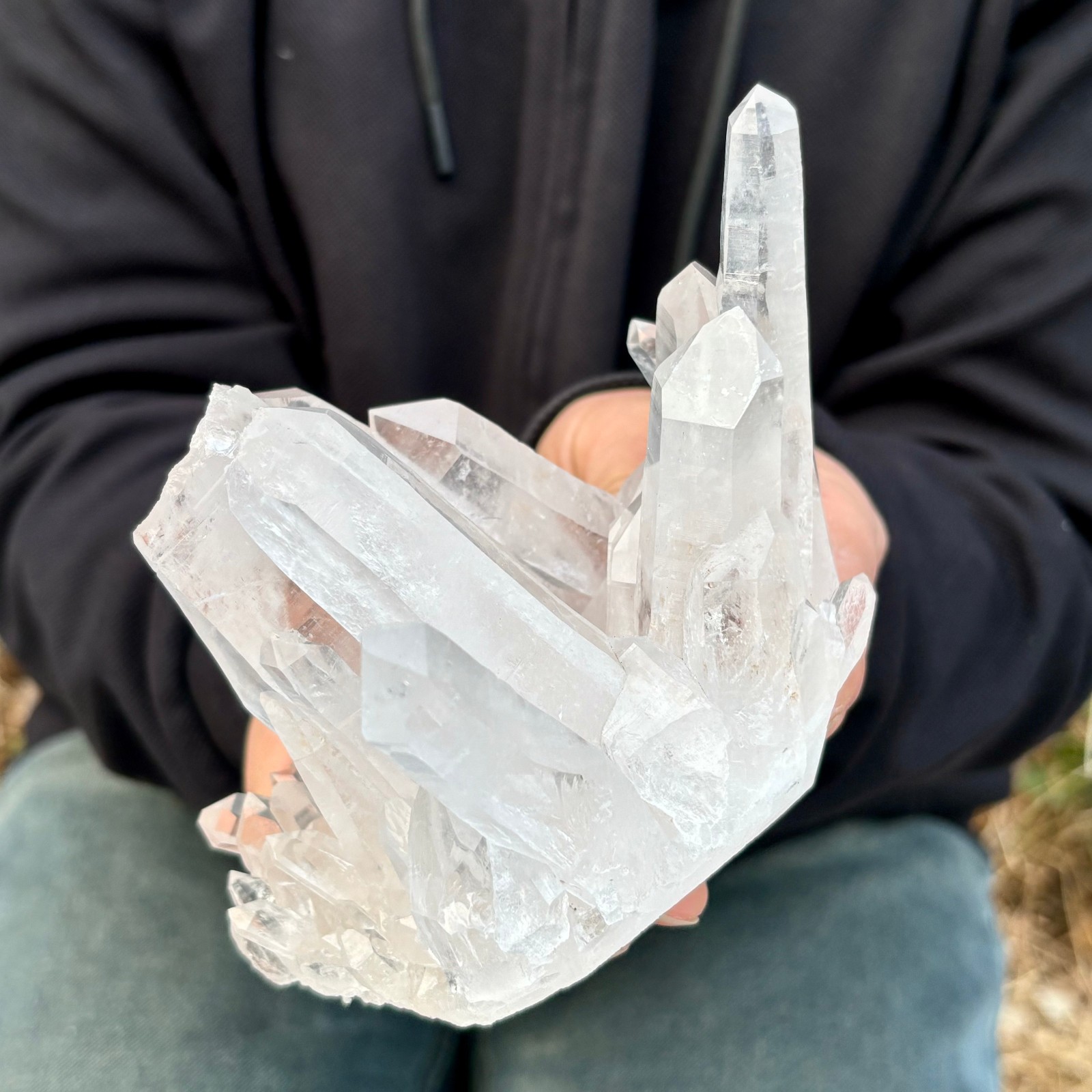 1.73LB A+++Natural white Crystal Himalayan quartz chunk mineralsls
