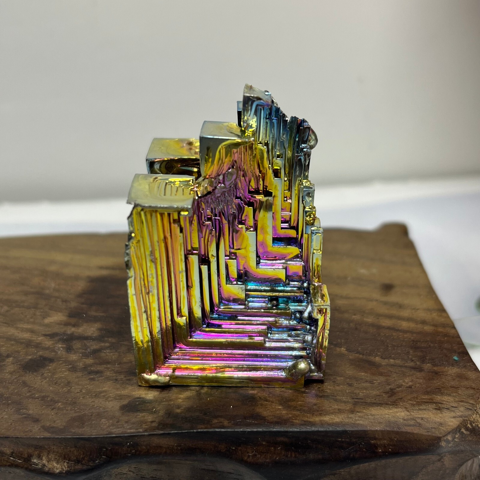 102g ram Bismuth rainbow crystal elementBi gemstone Mineral specimen healing 955