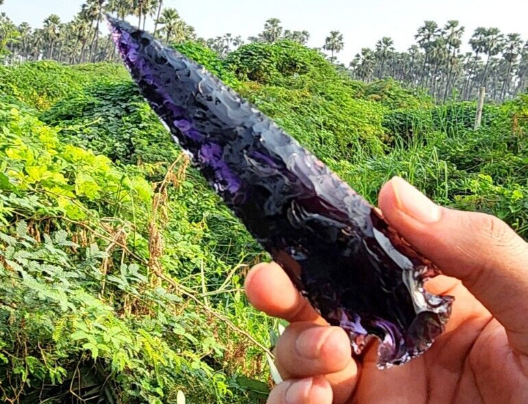 Amethyst Spearhead Large Arrowhead Crystal Healing Purple Crystal Metaphysical