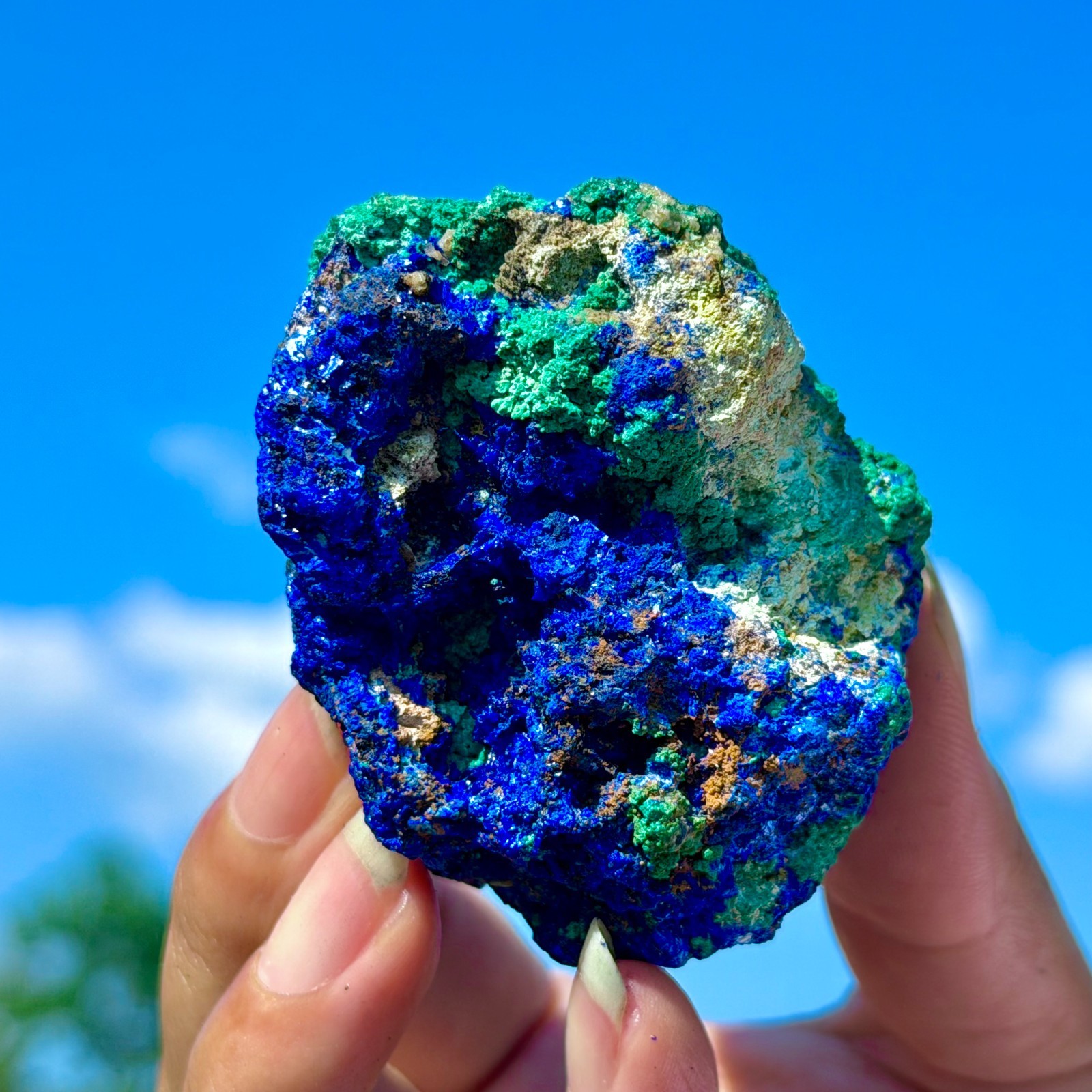 183G BEST NATURAL Azurite/Malachite Crystal Quartz Minerals Specimens