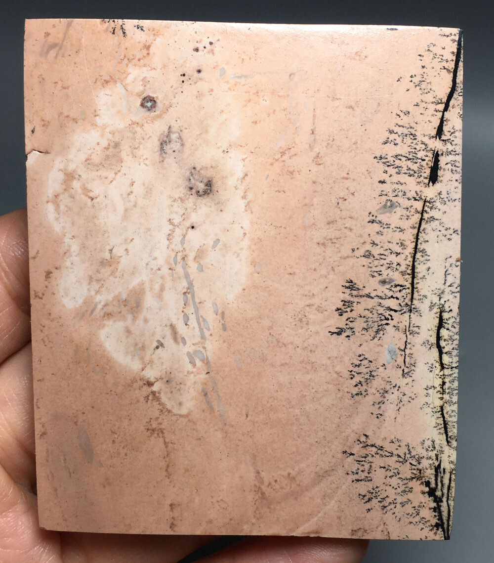86g NATURAL dendritic traditional paiting slab QUARTZ CRYSTAL slab HEALING